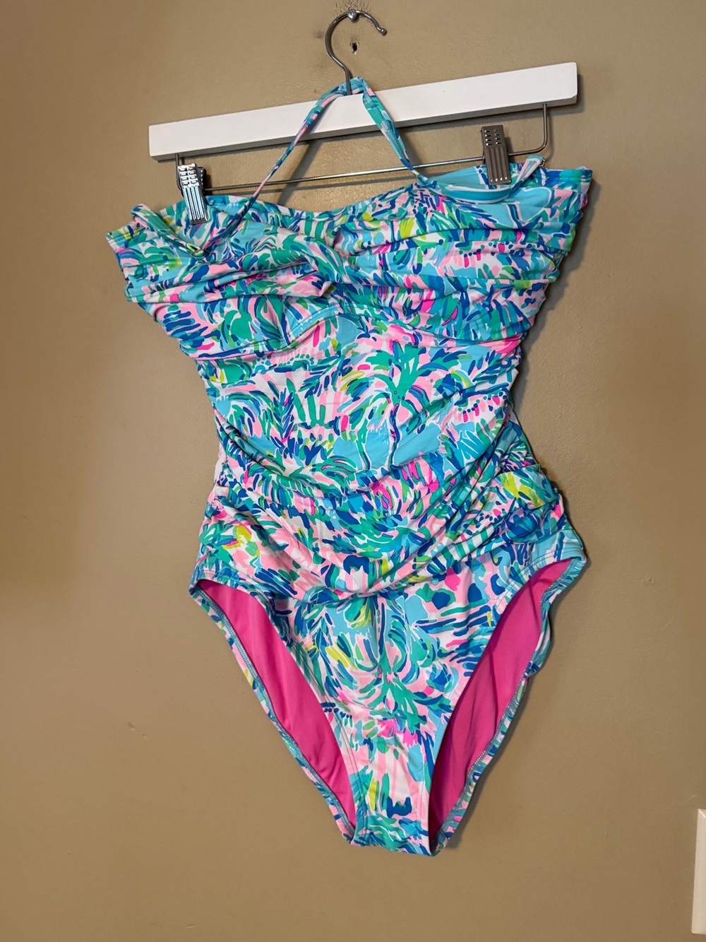 Lilly Pulitzer Flamenco Ruched One-Piece Swimsuit - Picture 2 of 9